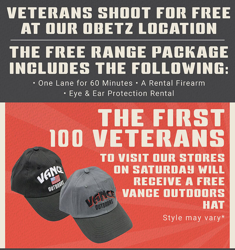 Veterans Day Deals at Vance Outdoors