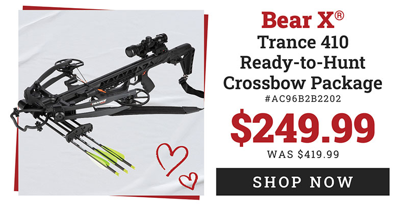 AC96B2B2202 - Bear X Trance 410 Ready to Hunt Crossbow Package with Scope and 3 Arrows