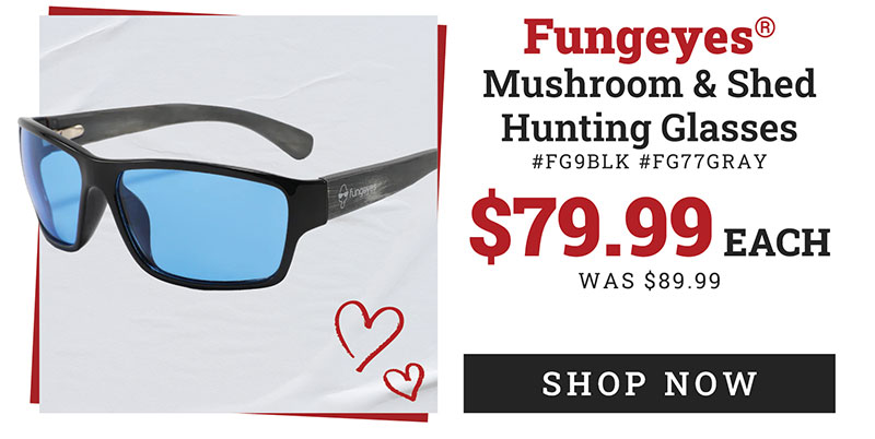 FG9BLK FG77GRAY - Fungeyes Gray Mushroom and Shed Hunting Glasses